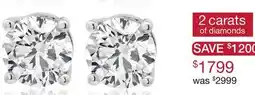 Charm Diamond New Brilliance 14K White Gold Lab Grown 2.00CTW Diamond Stud Earrings offer