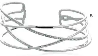 Charm Diamond Sterling Silver 0.05CTW Open Cuff offer