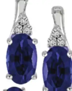 Charm Diamond 10K White Gold Sapphire & Diamond Earrings offer