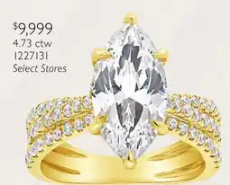 Charm Diamond Jenny Packham Lab Grown 4.73CTW Marquise Diamond Bridal Ring in 18K Yellow Gold offer