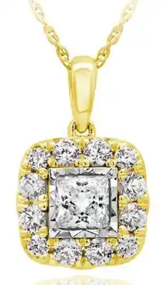 Charm Diamond New Brilliance Lab Grown 1.00CTW Diamond Pendant in 10K Yellow Gold offer