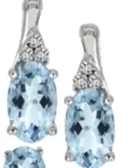 Charm Diamond 10K White Gold Aquamarine & Diamond Earrings offer