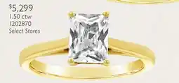 Charm Diamond Jenny Packham 18K Yellow Gold Lab Grown 1.50CT Diamond Solitaire Ring offer