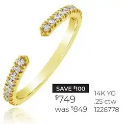 Charm Diamond 14K YG .25 ctw offer