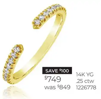 Charm Diamond 14K YG .25 ctw offer