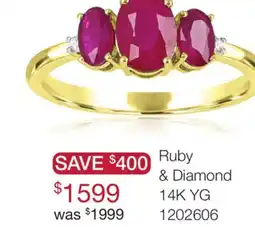 Charm Diamond Ruby & Diamond 14K YG offer