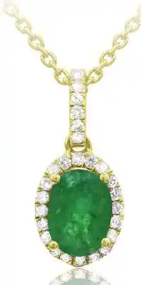 Charm Diamond Emerald & Diamond 14K offer