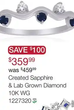 Charm Diamond Created Sapphire & Lab Grown Diamond offer