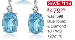 Charm Diamond Blue Topaz & Diamond offer