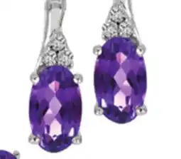 Charm Diamond 10K White Gold Amethyst & Diamond Earrings offer