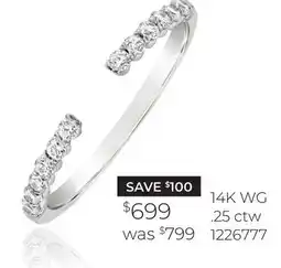 Charm Diamond 14K WG .25 ctw offer