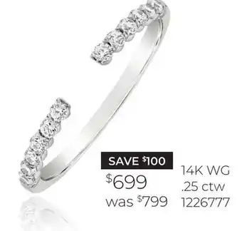 Charm Diamond 14K WG .25 ctw offer