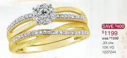 Charm Diamond 0.33CTW Diamond Bridal Set in 10K Yellow Gold offer