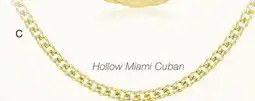Charm Diamond Hollow Miami Cuban Necklace offer