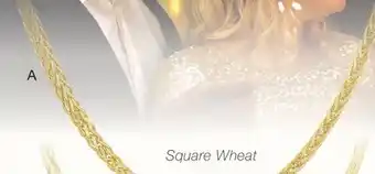 Charm Diamond 10K Yellow Gold 18 1.4mm Solid Square Wheat Chain offer