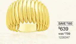 Charm Diamond 10K Yellow Gold Wave Ring offer