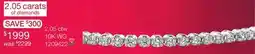 Charm Diamond New Brilliance 10K White Gold Lab Grown 2.05CTW Diamond Tennis Bracelet offer
