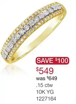 Charm Diamond 0.15CTW Diamond Stackable Band in 10K Yellow Gold offer