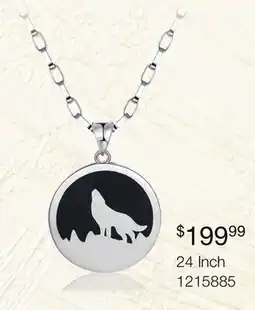 Charm Diamond Sterling Silver Wolf Medallion 24 Pendant offer