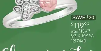 Charm Diamond S/S & 10K RG offer