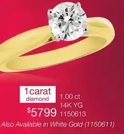 Charm Diamond 14KW Serenade 1.00CT Solitaire Engagement Ring offer