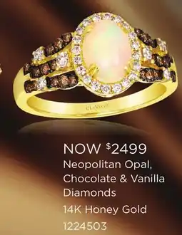 Charm Diamond Le Vian 14K Yellow Gold Neopolitan Opal Diamonds Ring offer