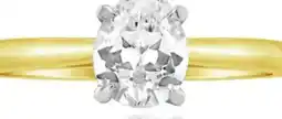 Charm Diamond 14K Yellow Gold Lab Grown 1.00CT Pear Shaped Diamond Solitaire Ring offer