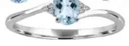 Charm Diamond 10K White Gold Aquamarine & Diamond Ring offer