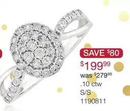 Charm Diamond Sterling Silver 0.10CTW Diamond Promise Ring offer