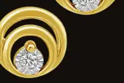 Charm Diamond Glacier Fire Canadian Diamond Circle Stud Earrings in 10K Yellow Gold offer