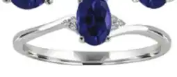 Charm Diamond 10K White Gold Sapphire & Diamond Ring offer