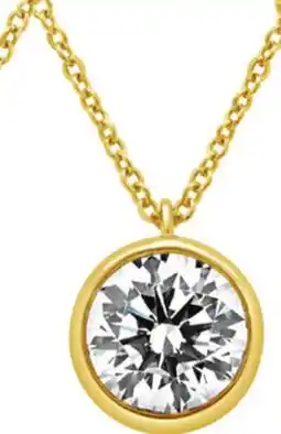 Charm Diamond New Brilliance Lab Grown 1.00CT Diamond Solitaire Pendant in 10K Yellow Gold offer