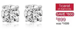 Charm Diamond New Brilliance 14K White Gold Lab Grown 1.00CTW Diamond Stud Earrings offer