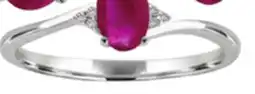 Charm Diamond 10K White Gold Ruby & Diamond Ring offer