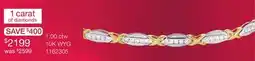 Charm Diamond 10K White & Yellow Gold 1.00CTW Diamond Tennis Bracelet offer