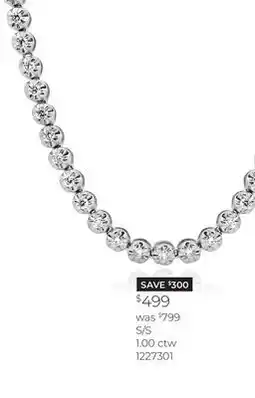 Charm Diamond New Brilliance Lab Grown 1.00CTW Diamond Necklace in Sterling Silver offer