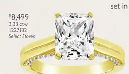 Charm Diamond Jenny Packham 3.33CTW Radiant Lab Grown Diamond Bridal Ring in 18K Yellow Gold offer