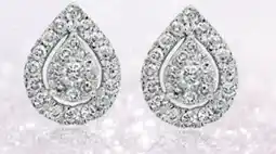 Charm Diamond 10K White Gold 0.25CTW Bouquet Pear Shaped Earrings offer
