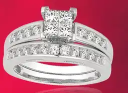 Charm Diamond 14K White Gold 1.00CTW Princessa Bridal Set offer