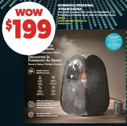 Real Canadian Superstore HOMEDICS PERSONAL STEAM SAUNA offer