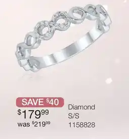 Charm Diamond Sterling Silver Diamond Infinity Ring offer
