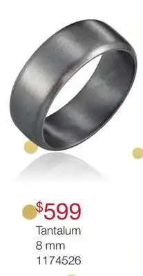 Charm Diamond 8mm Tantalum Band offer