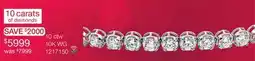 Charm Diamond New Brilliance Lab Grown 10.00CTW Diamond Tennis Bracelet in 10K White Gold offer