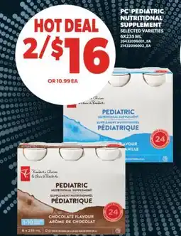 Real Canadian Superstore PC PEDIATRIC NUTRITIONAL SUPPLEMENT, 6X235 ML offer