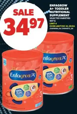 Real Canadian Superstore ENFAGROW A+ TODDLER NUTRITIONAL SUPPLEMENT, 907 G offer
