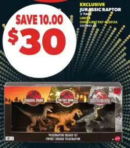 Real Canadian Superstore JURASSIC RAPTOR 3 'PACK offer