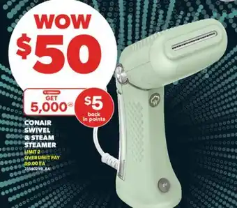 Real Canadian Superstore CONAIR SWIVEL & STEAM STEAMER offer