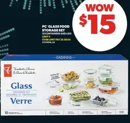 Real Canadian Superstore PC GLASS FOOD STORAGE SET offer