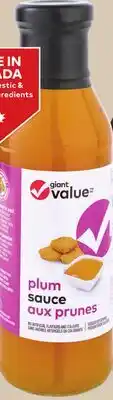 Giant Tiger Giant Value sauce offer