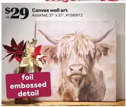 Giant Tiger Canvas wall art offer